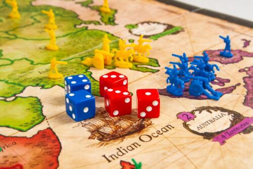 Risk Board Game Battle with Dice